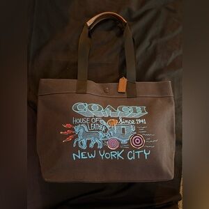 Coach Tote C5407 Art School Graphic Canvas Bag -New but no Tags